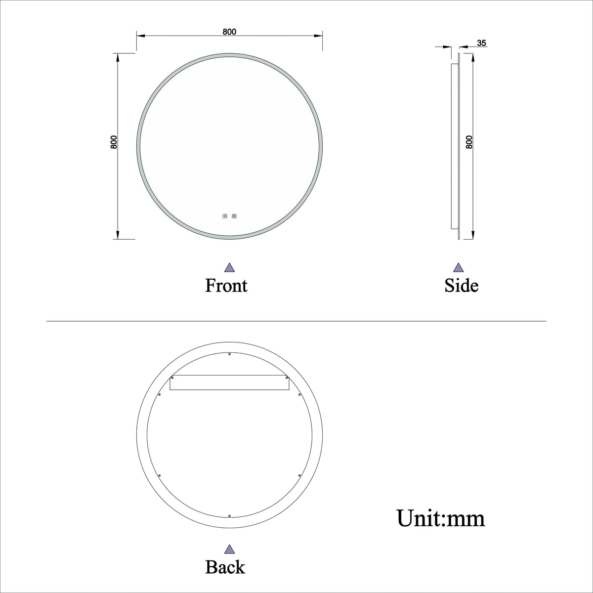 Modern Splash Led Mirror-BM-HD1705BS