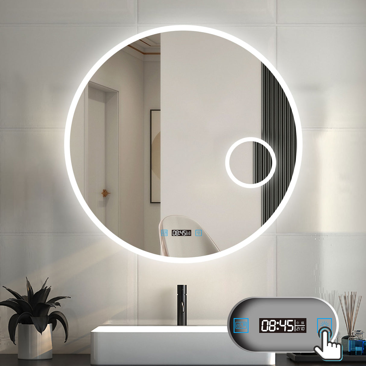 Modern Splash Led Mirror- BM-HDS1705