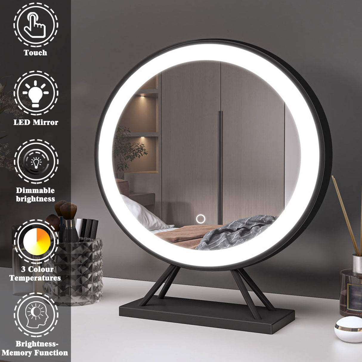 Modern Splash Led Mirror- BM-HZ40H-FS