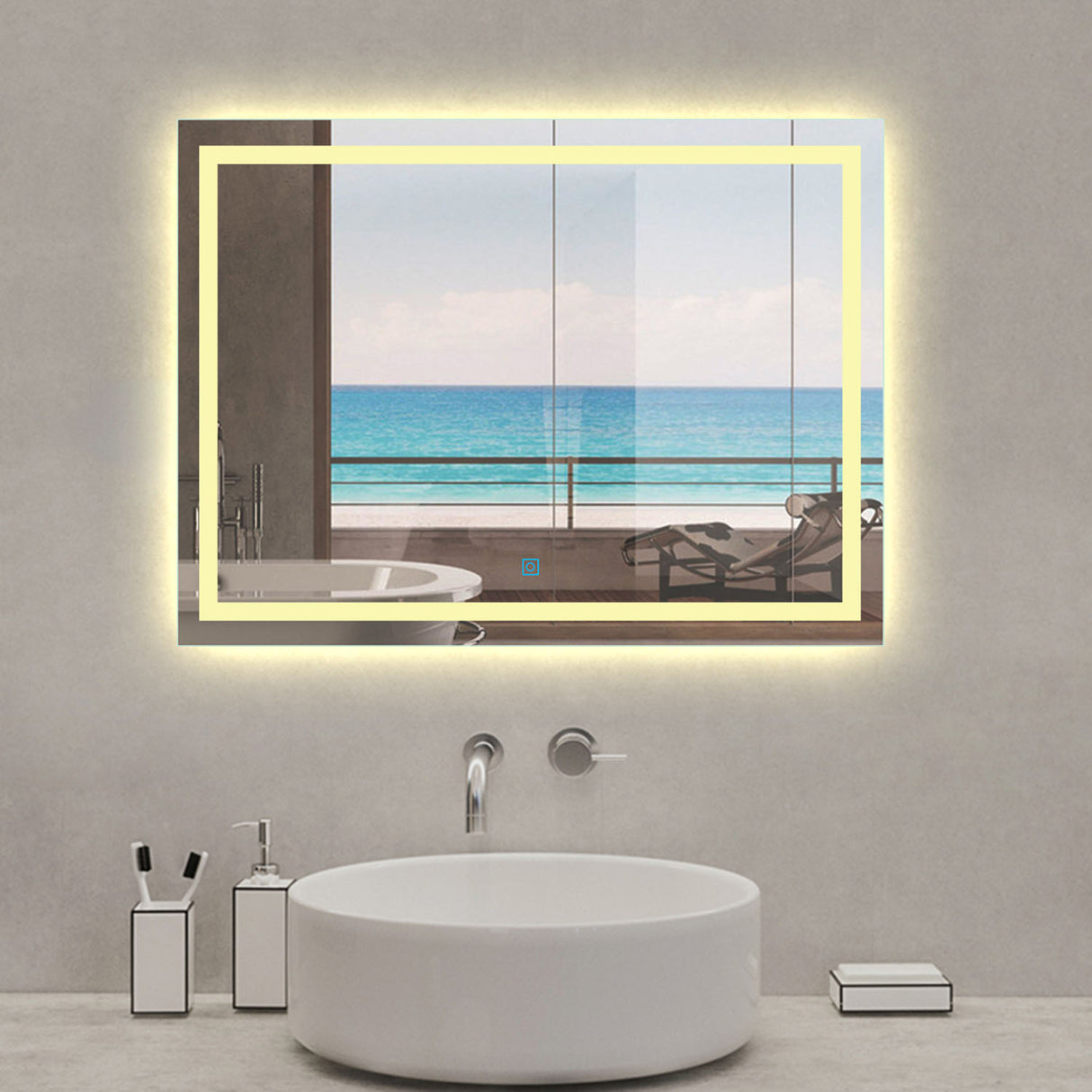 Modern Splash Led Mirror- BM-S1301