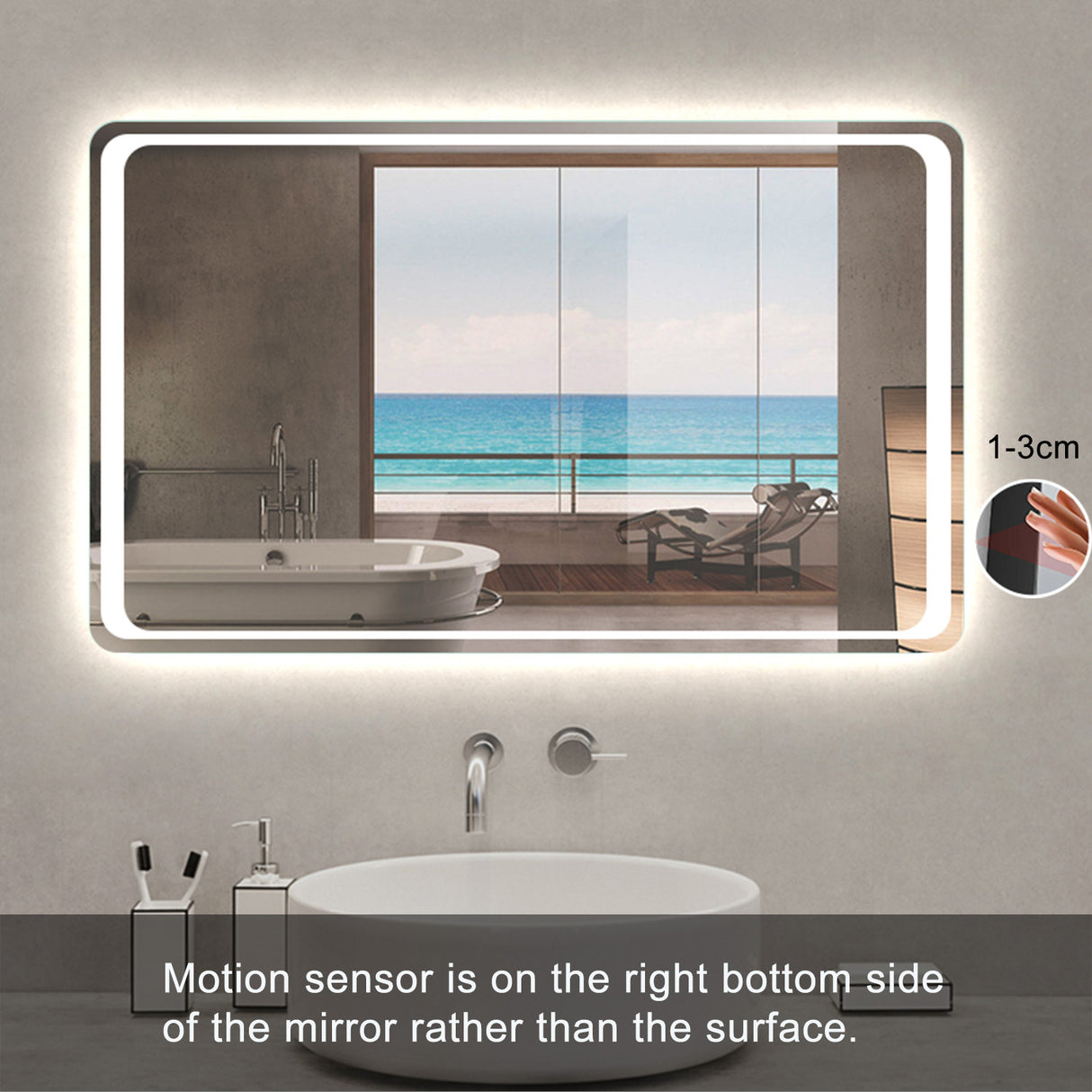 Modern Splash Led Mirror- BM-023