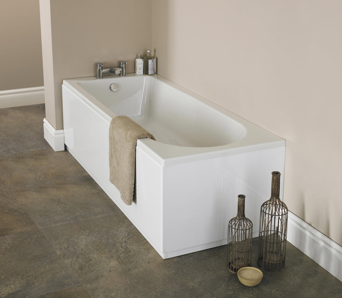 Modern Splash Eternalite 1700mm x 750mm Round Single Ended Bath With Legs