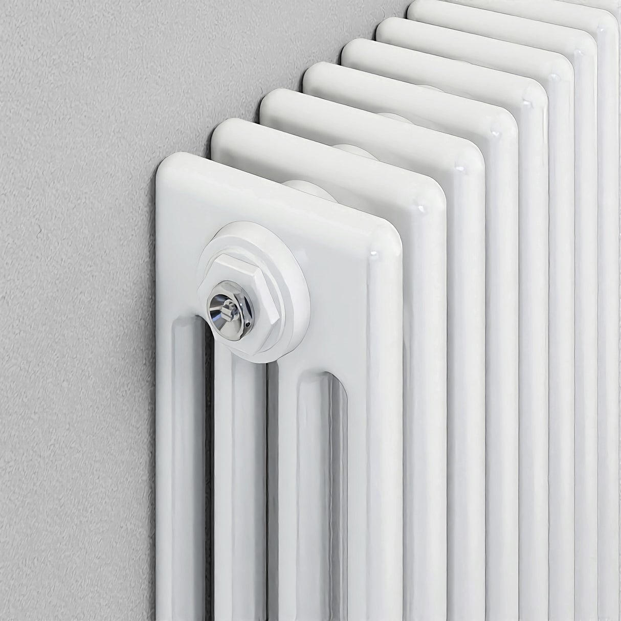 Modern Splash Cast Iron White Radiator Details