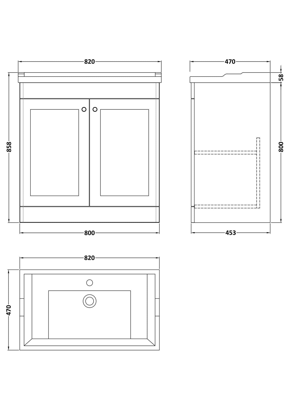 Modern Splash 800mm Satin Green 2 Door Floor Standing Vanity Unit With 1 Tap Hole Basin