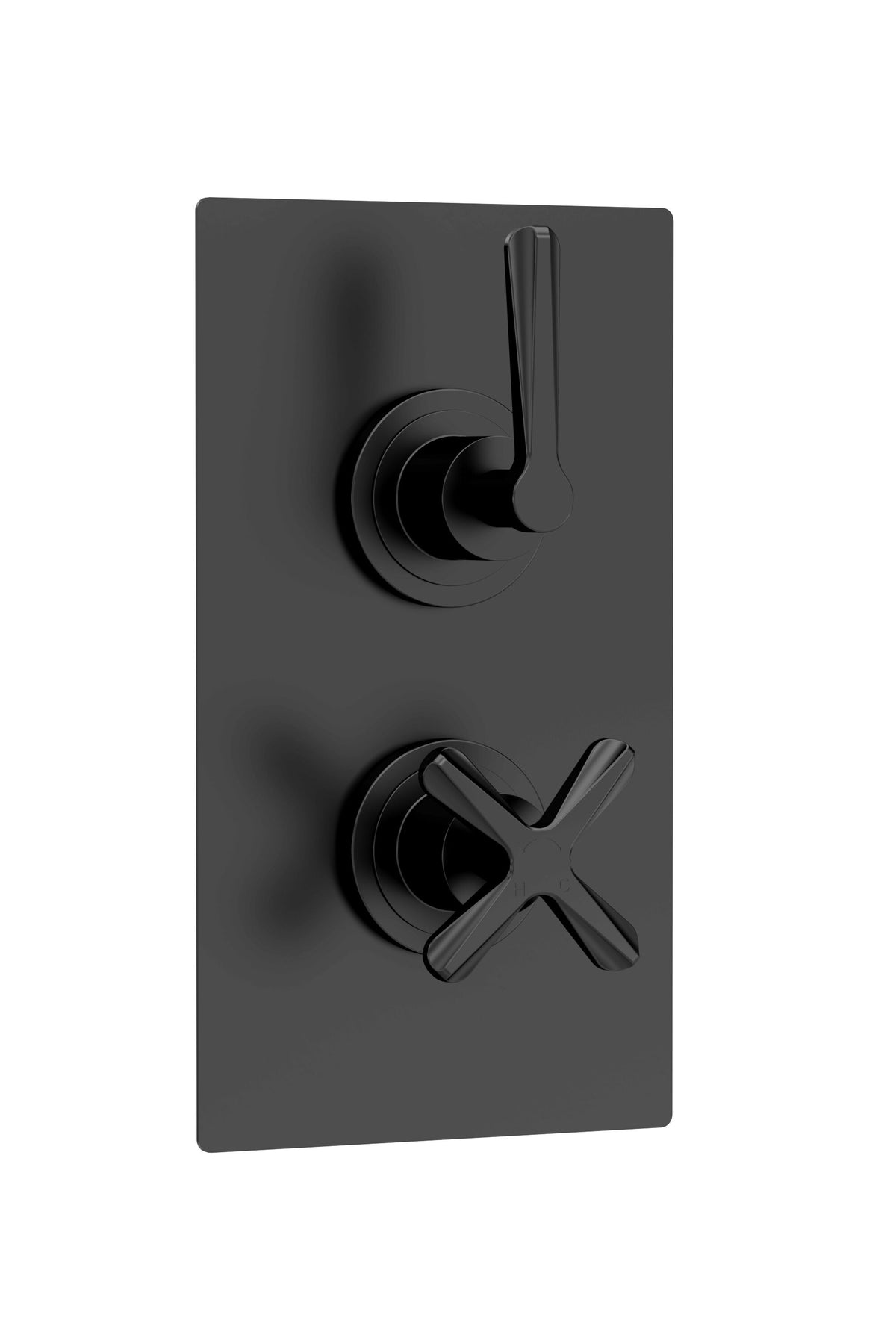 Modern Splash Matt Black Concealed Twin Thermostatic Shower Valve