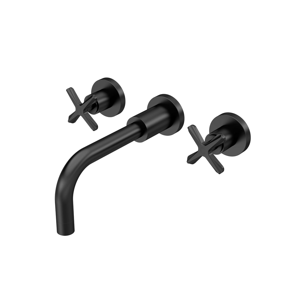 Modern Splash Matt Black 3 Tap Hole Deck Mounted Basin Mixer