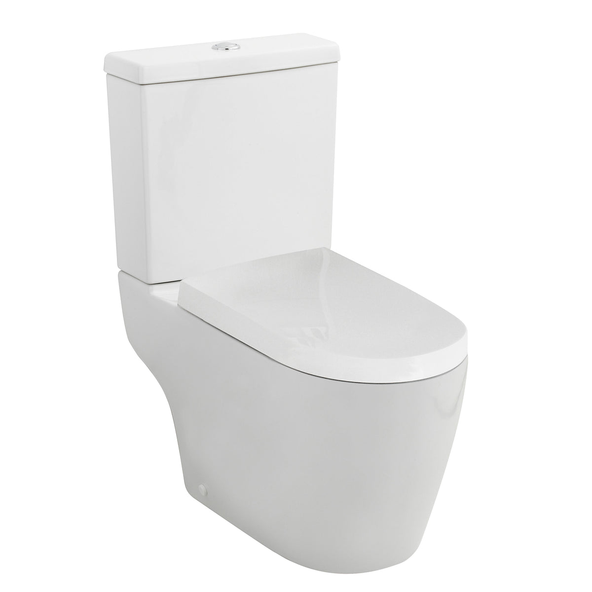 Modern Splash Semi Flush to Wall Close Coupled Toilet Pan