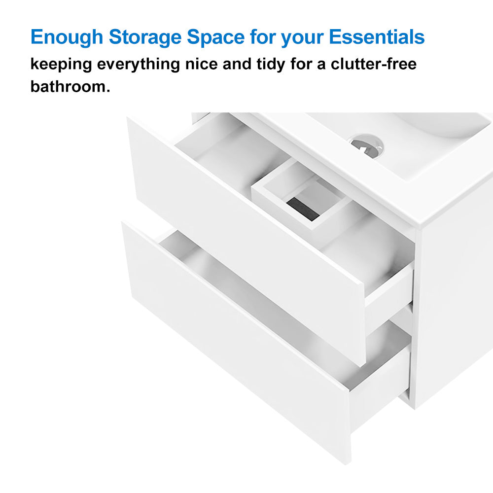 Modern Splash White Wall Hung Vanity Units