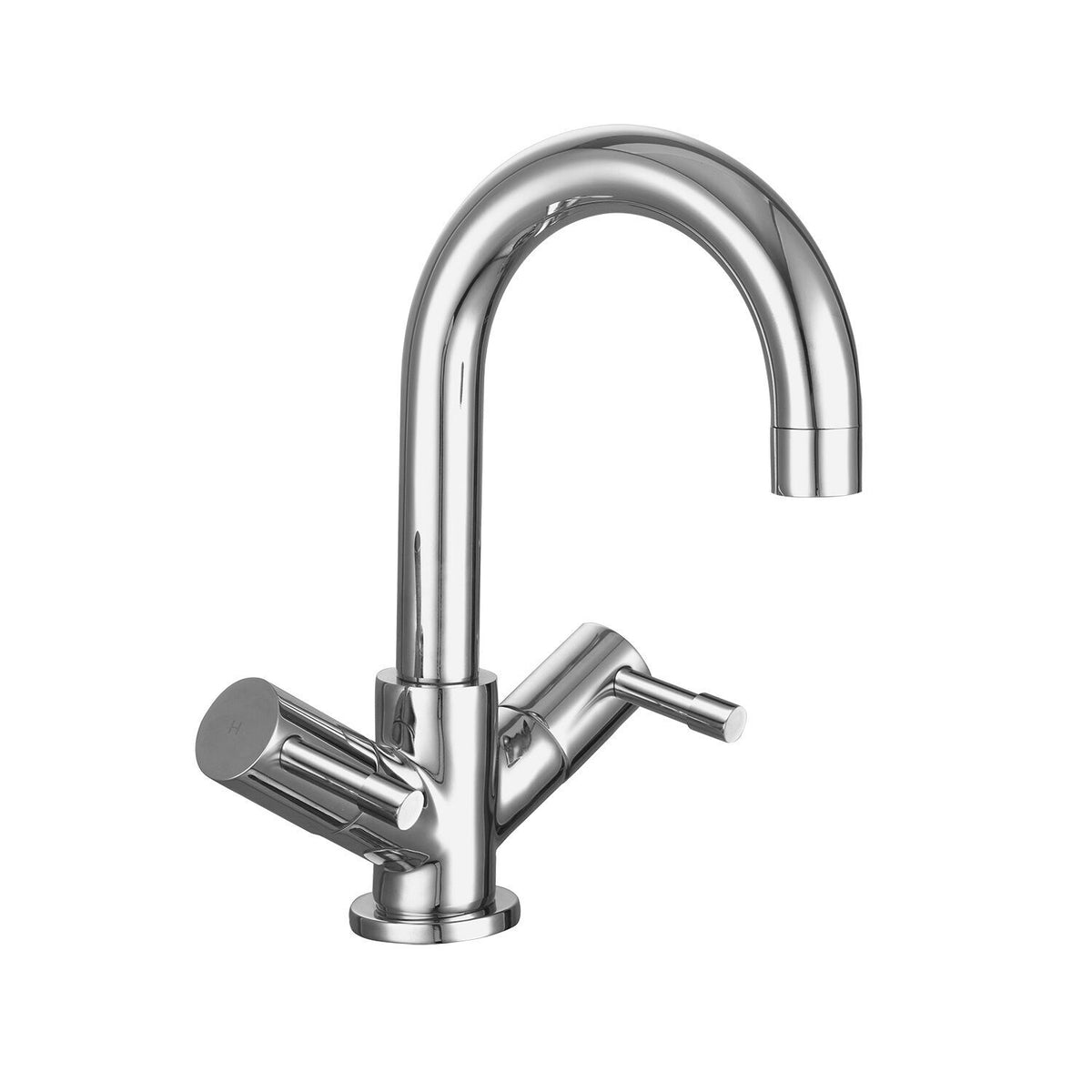 Modern Splash Series Two Chrome Mono Basin Mixer With Waste