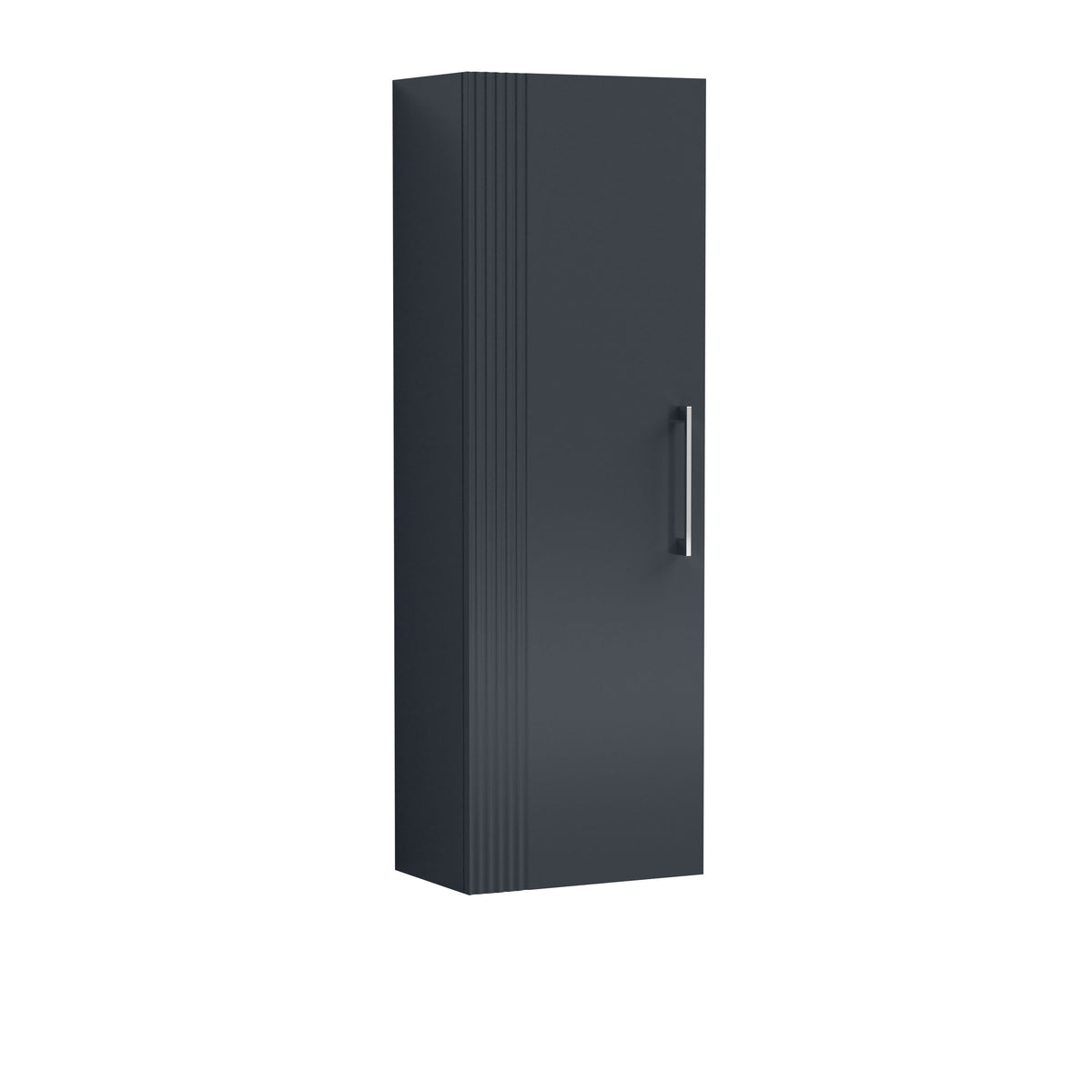 Modern Splash 400mm Soft Black Wall Hung Tall Cabinet