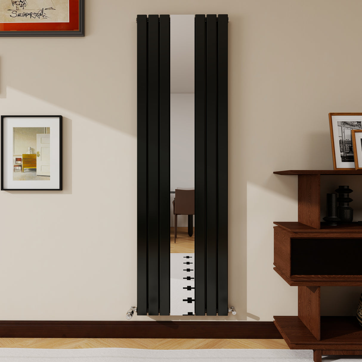 Modern Splash Vertical Flat Panel Mirror Radiator 1800x553mm Double