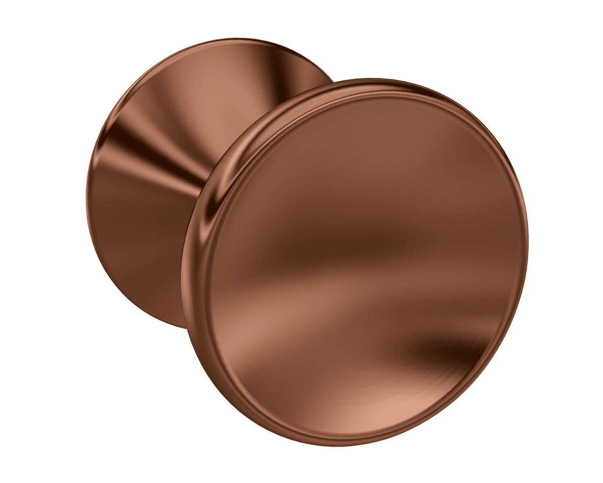 Round Brushed Bronze Indented Knob