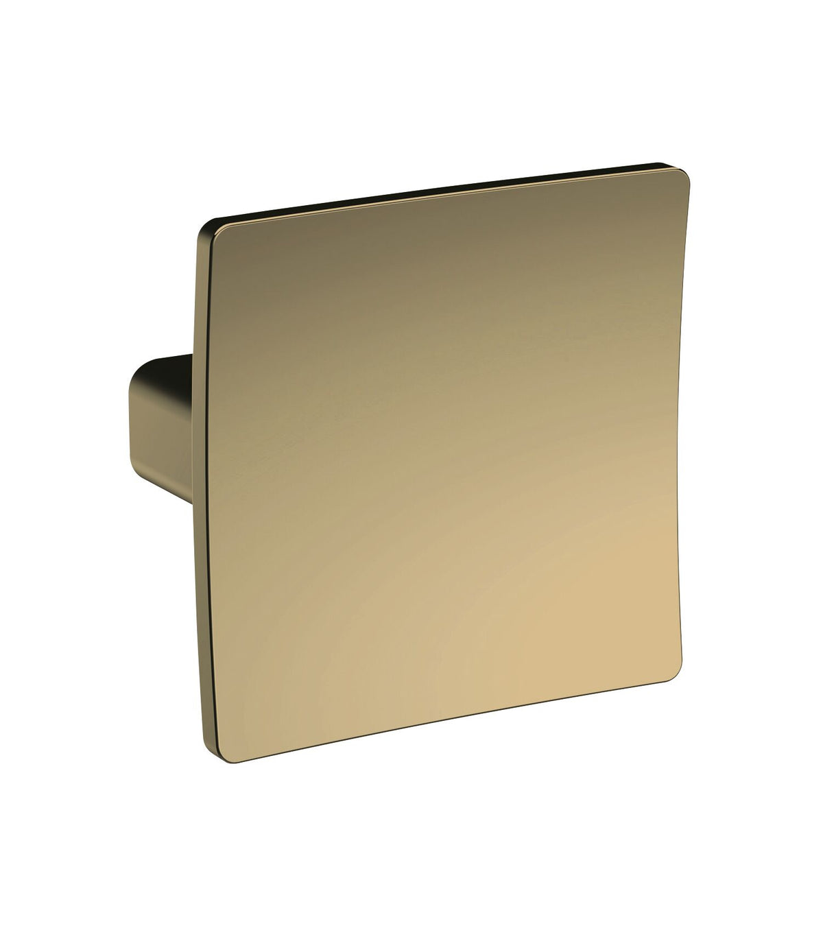 Modern Splash Square Brushed Brass Square Dished Knob Handle