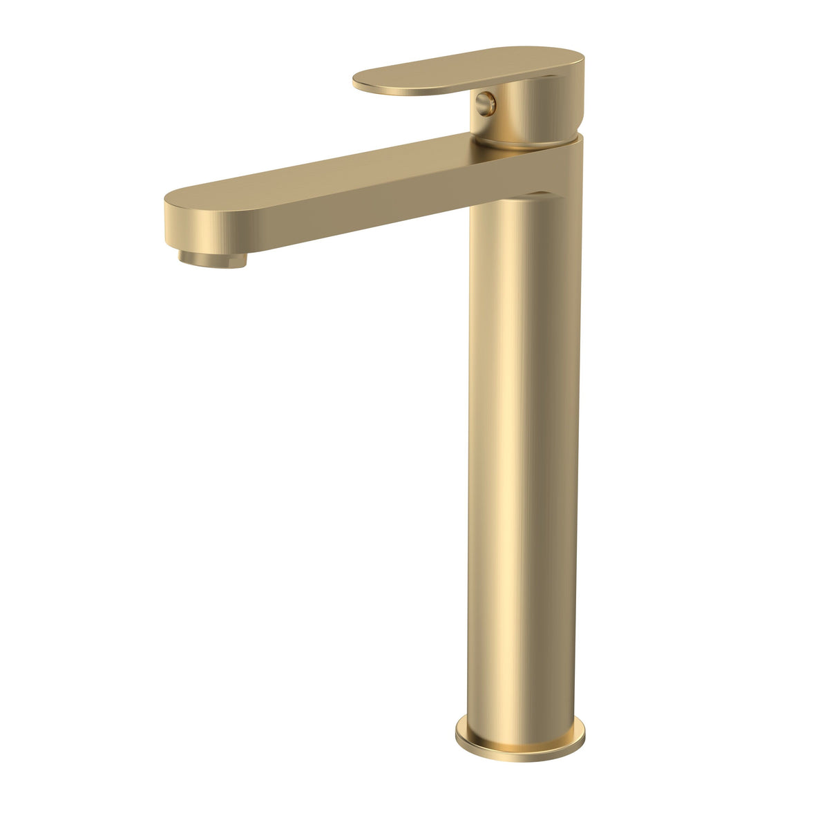 Modern Splash choice Halstatt Brushed Brass High Rise Mono Basin Mixer
