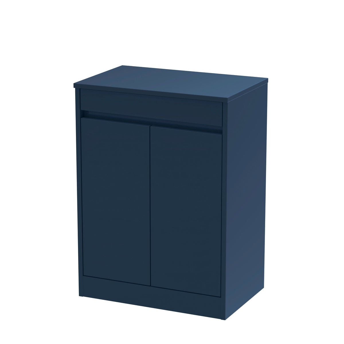 Modern Splash 600mm Indigo Blue 2 Door Floor Standing Vanity Unit With Co-ordinating Worktop
