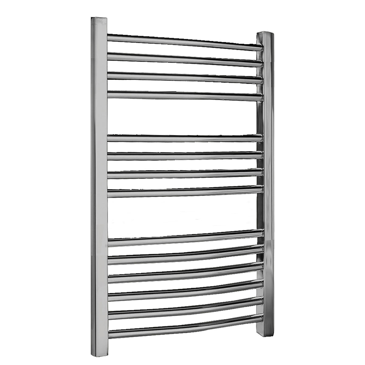 Modern Splash 700mm x 500mm Chrome Vertical Curved Ladder Rail