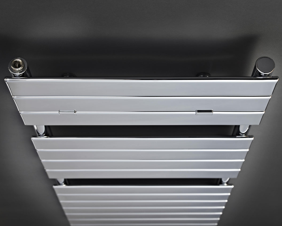 Piazza Chrome 1213mm x 500mm Horizontal Heated Towel Rail