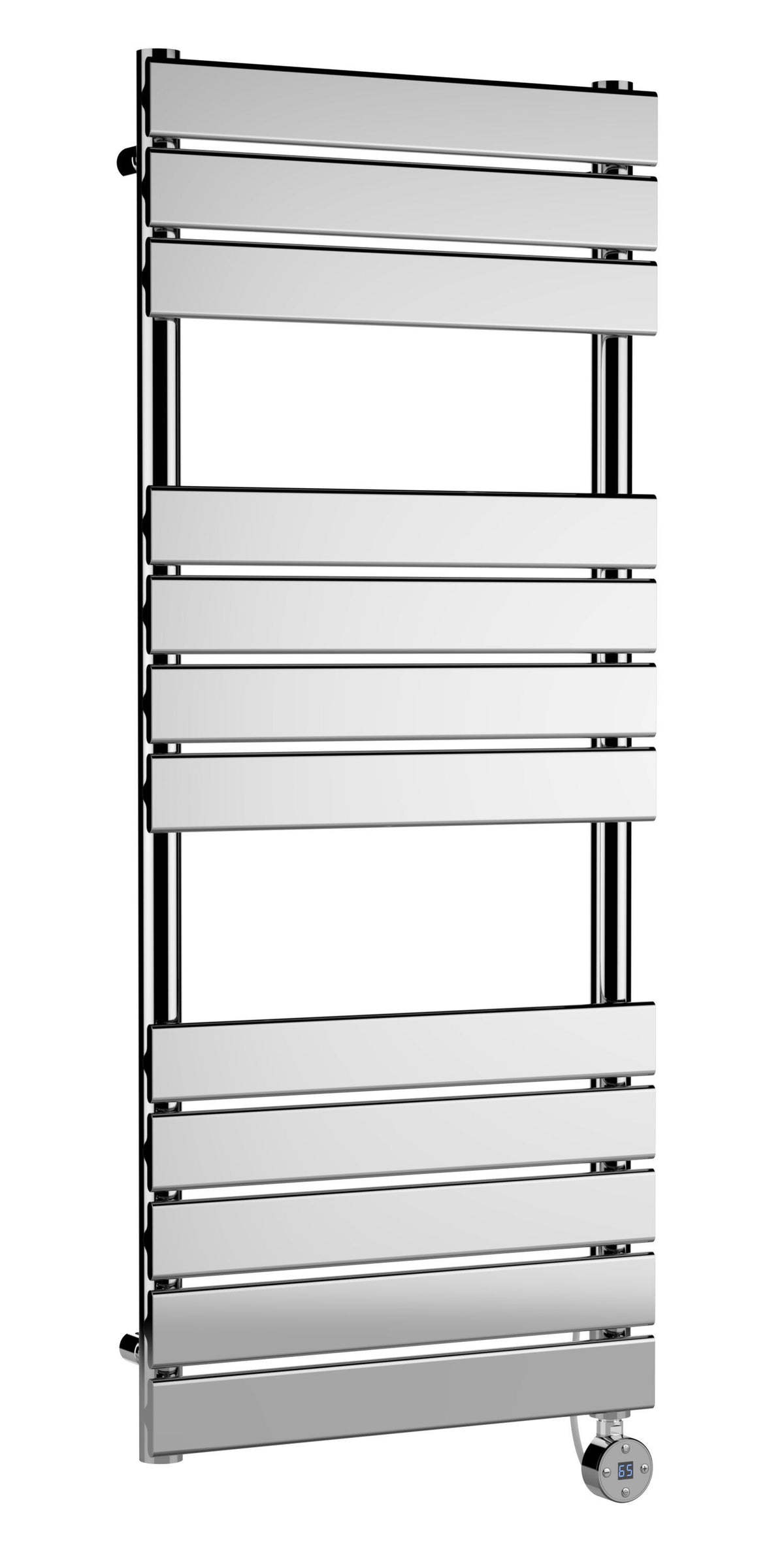 Chrome 1213mm x 500mm Vertical Electric Heated Towel Rail