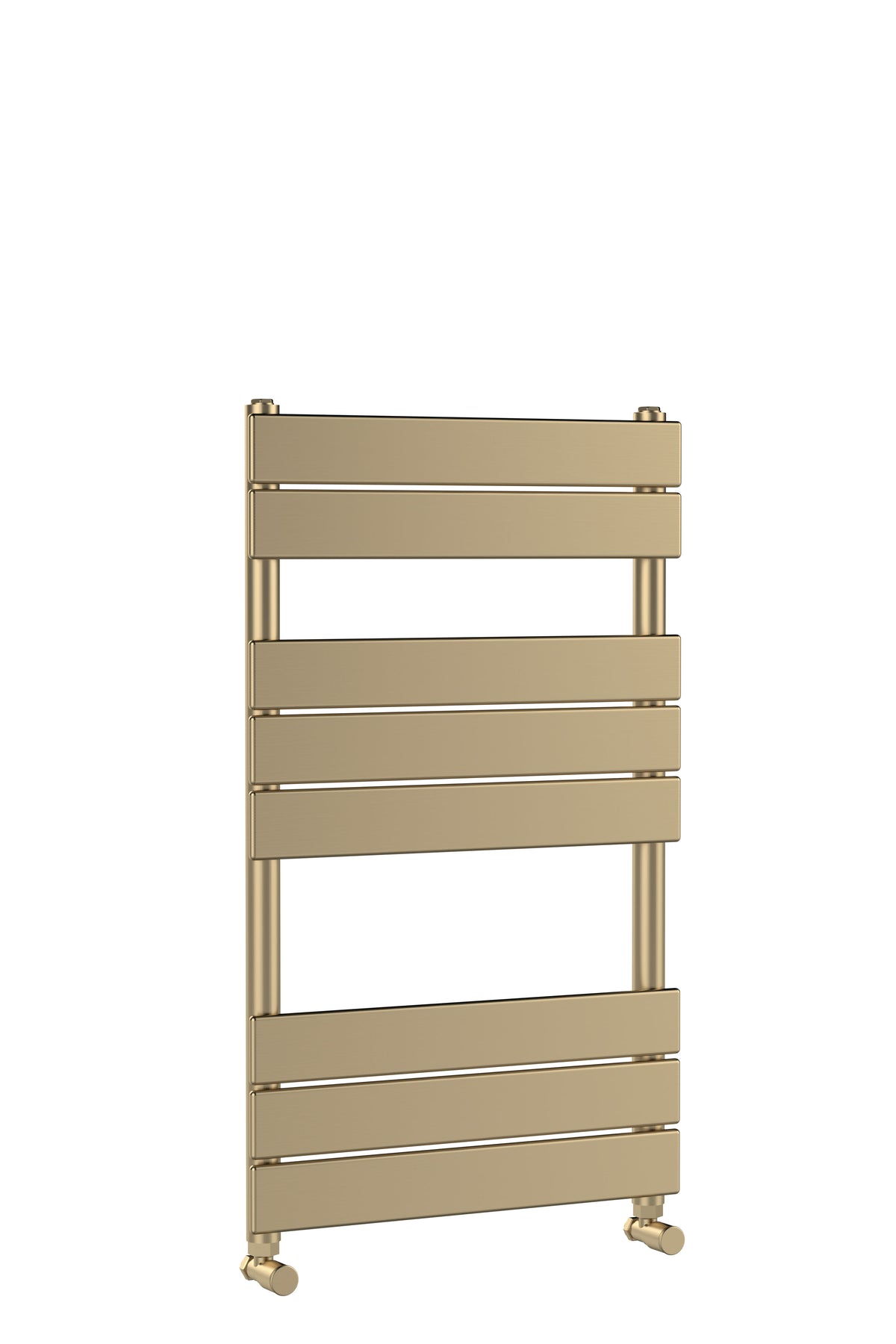 Piazza Brushed Brass 840mm x 500mm Vertical Heated Towel Rail
