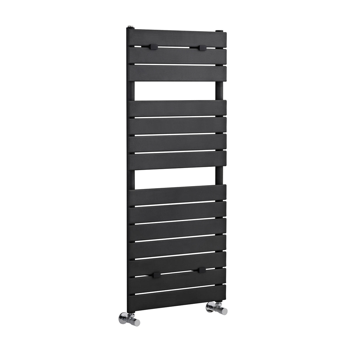 Piazza Anthracite 1213mm x 500mm Horizontal Heated Towel Rail