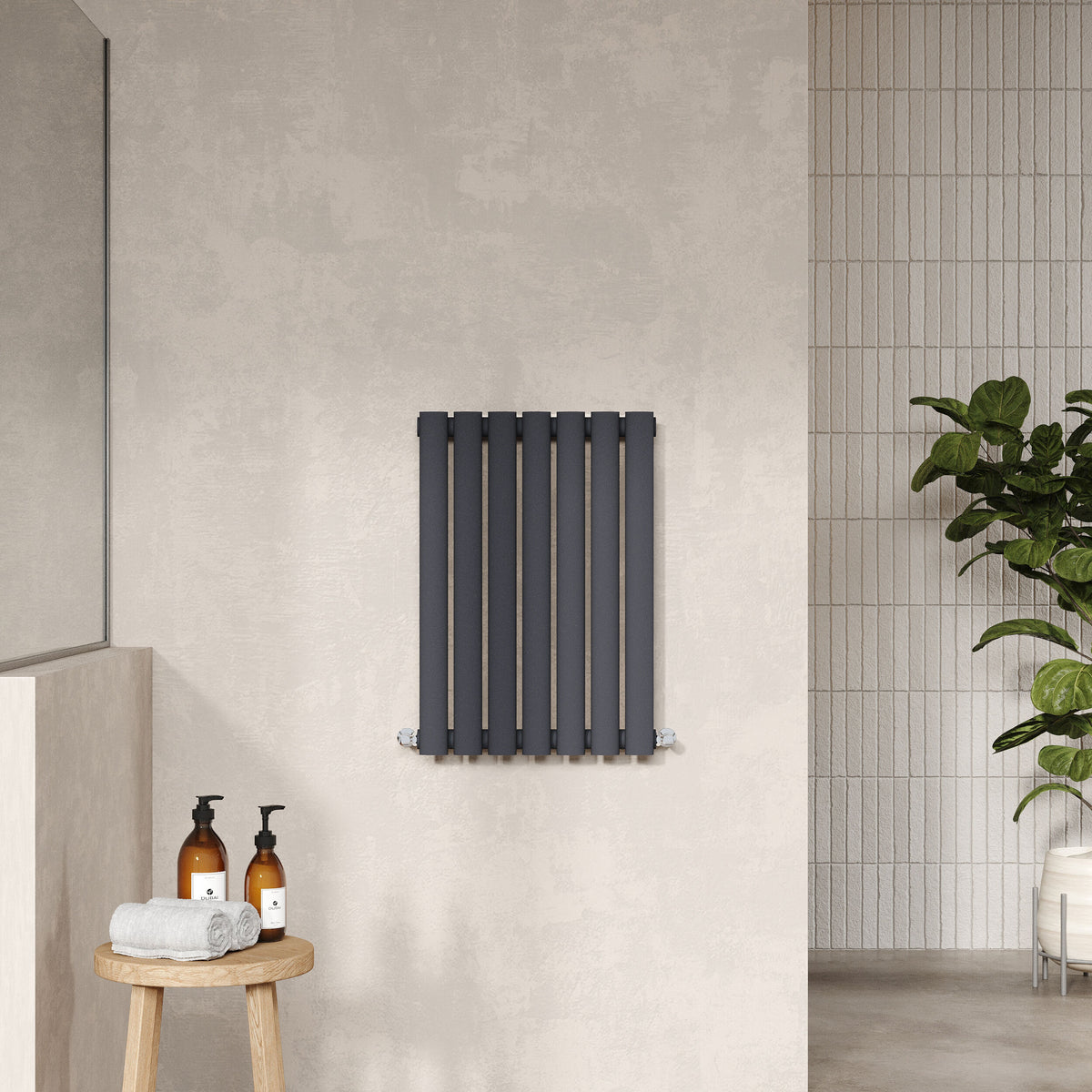 Revive Anthracite 600mm x 412mm Horizontal Single Panel Radiator