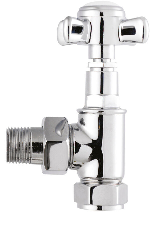 Modern Splash Chrome Angled Radiator Valve Pack (Pairs)