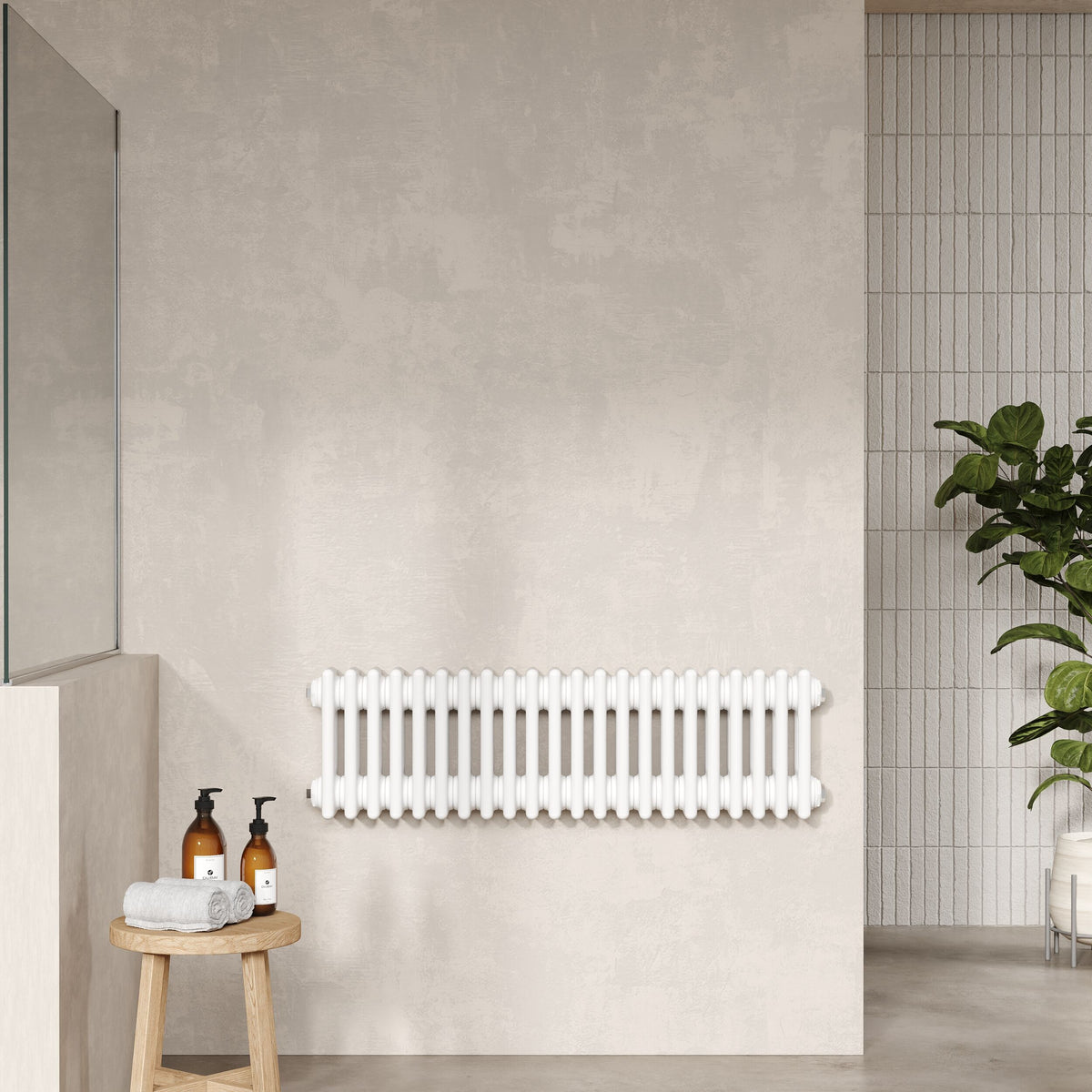 Colosseum White 1000mm x 300mm Vertical Column Radiator