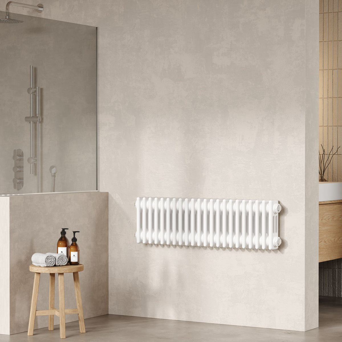 Colosseum White 1000mm x 300mm Vertical Column Radiator