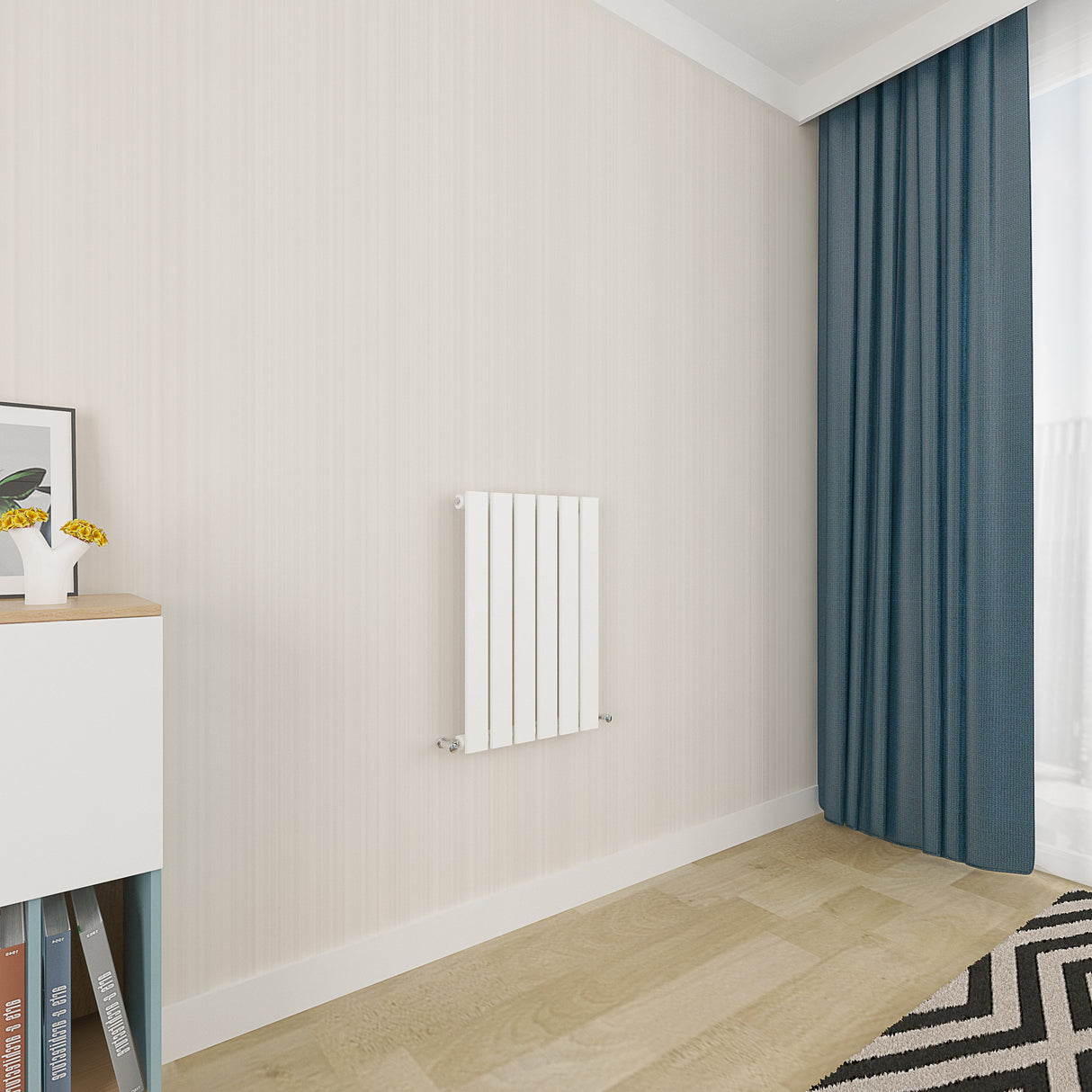 Modern Splash Flat Panel White Radiator Horizontal 600x408mm Single Panel