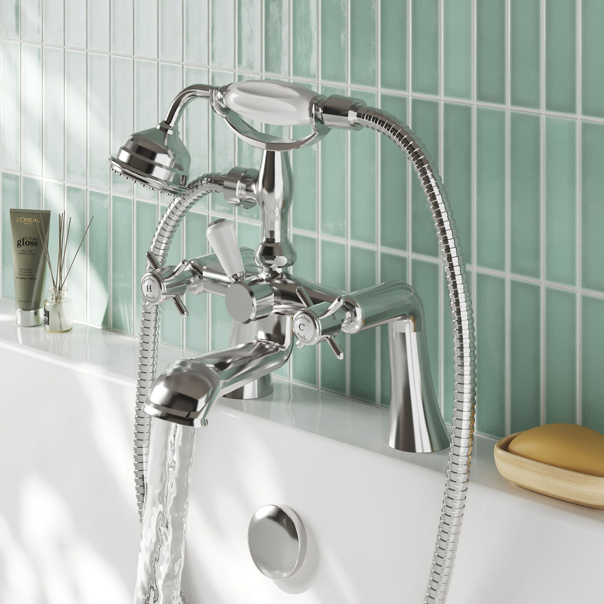 Modern Splash Chrome 1/2" Bath Shower Mixer