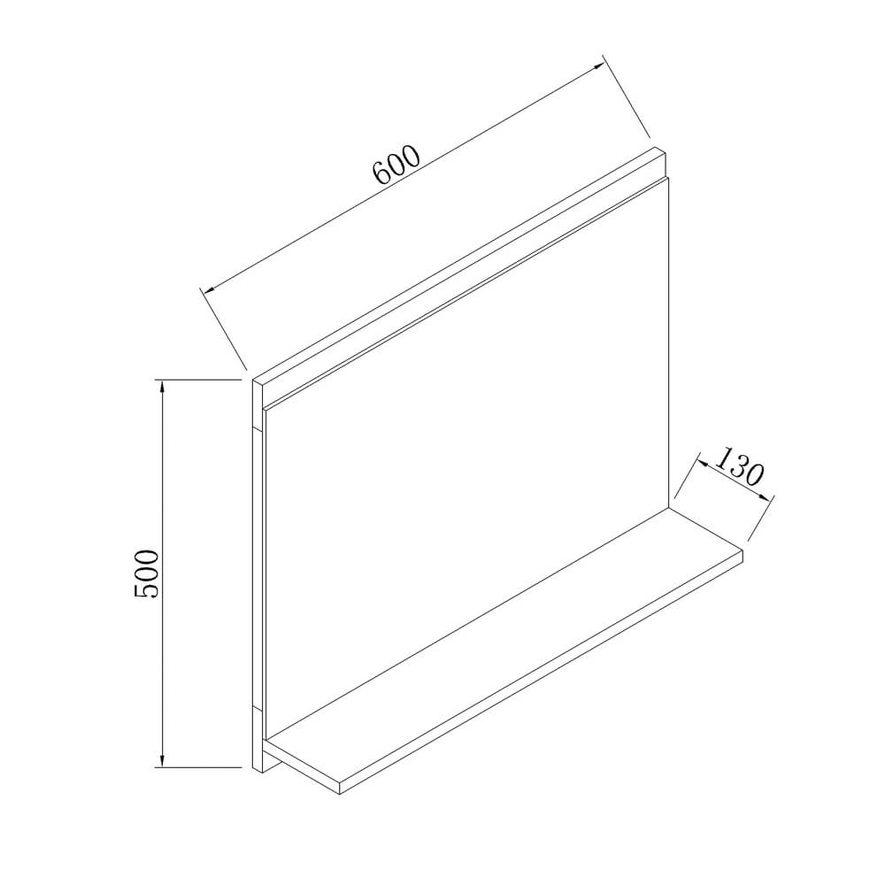 Modern Splash LED Rectangle Mirror