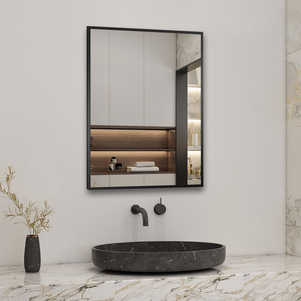 Modern Splash Rectangle Mirror
