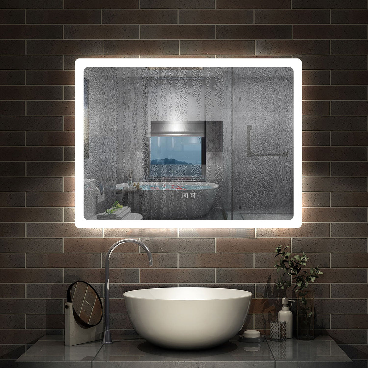 Modern Splash LED Mirror