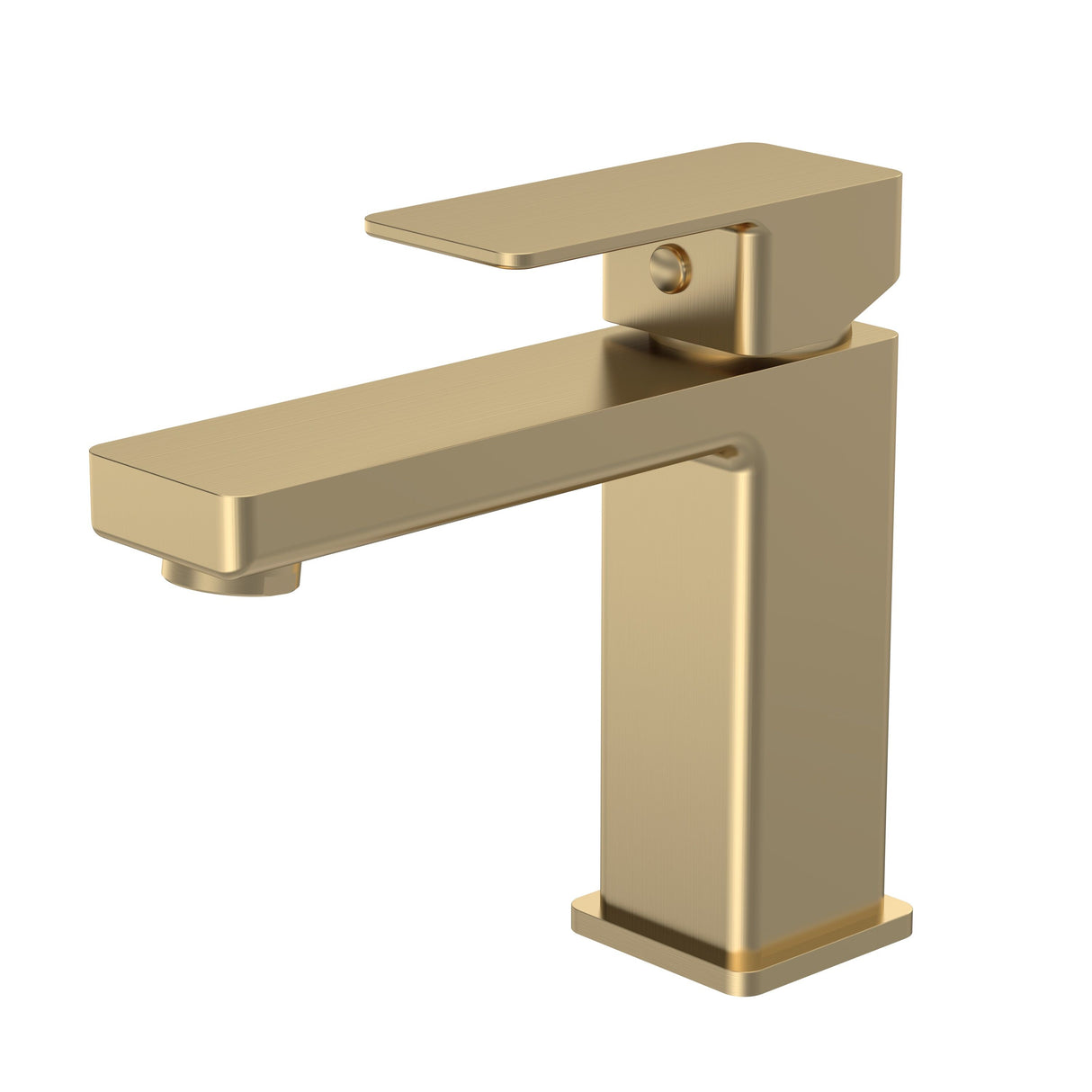 Modern Splash choice Kalk Brushed Brass Mono Basin Mixer With Push Button Waste