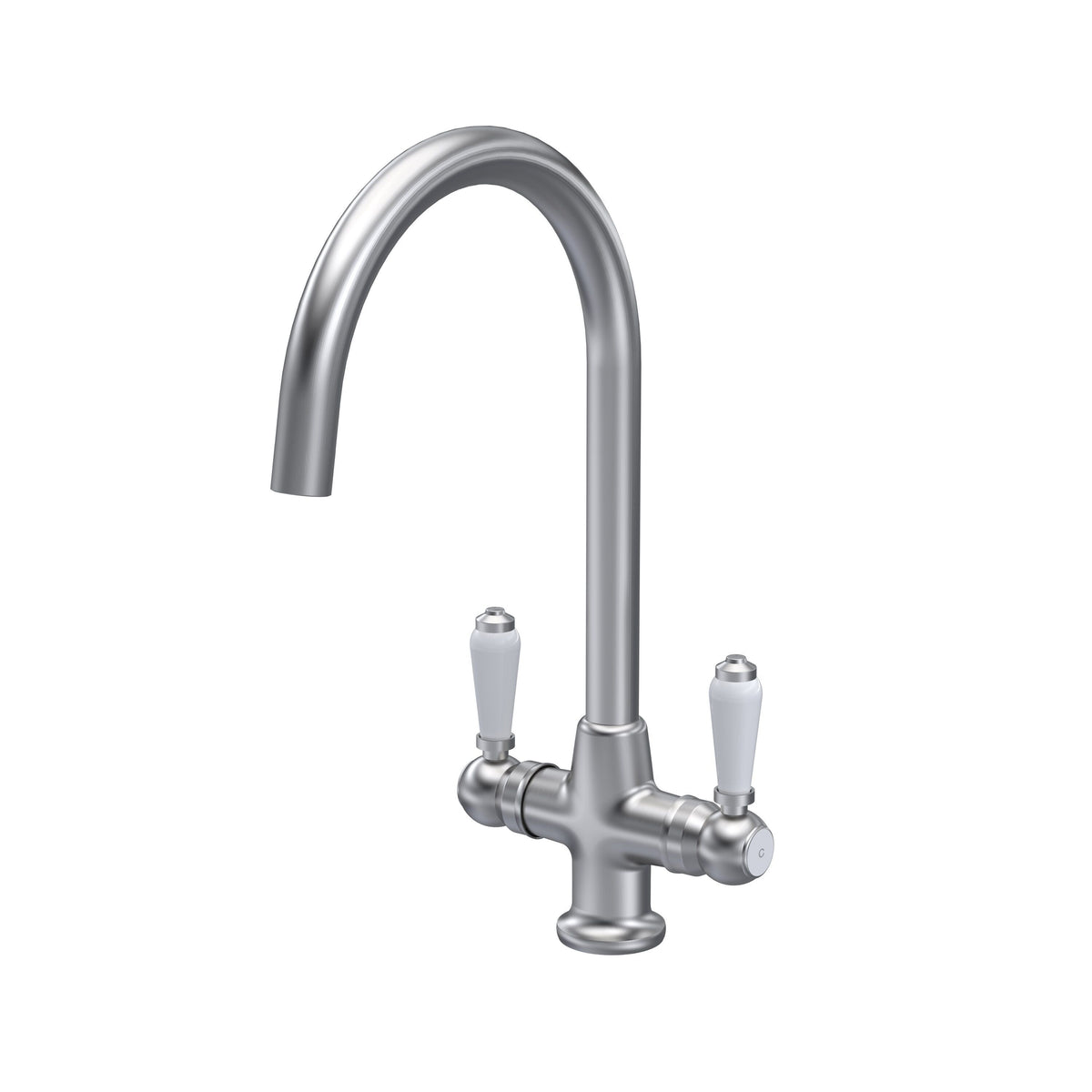 Modern Splash Brushed Nickel Kitchen Lever Handle Mono Basin Mixer