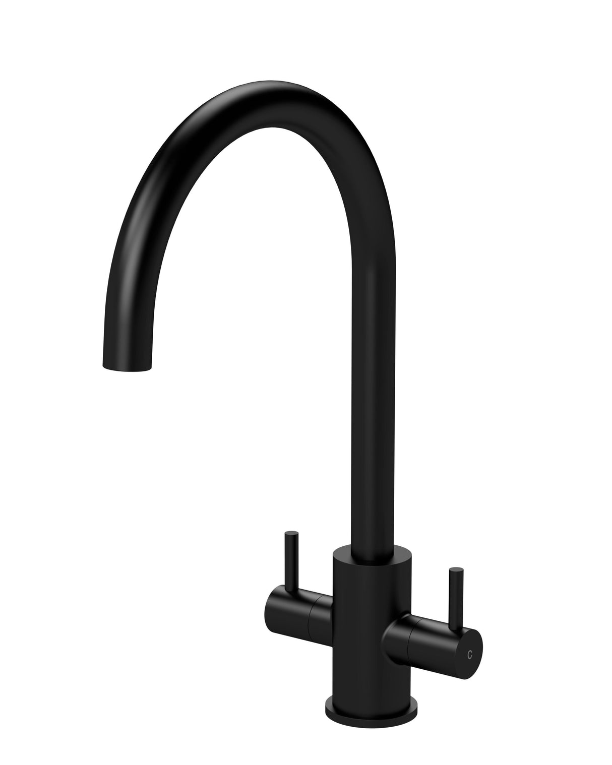 Modern Splash Lachen Matt Balck Round Kitchen Mono Basin Mixer