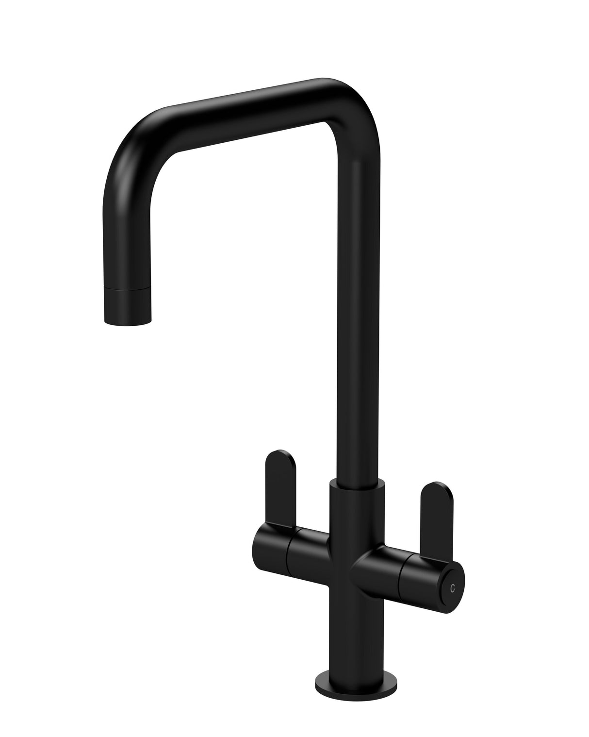 Modern Splash Kosi Matt Black Twin Kitchen Mono Basin Mixer