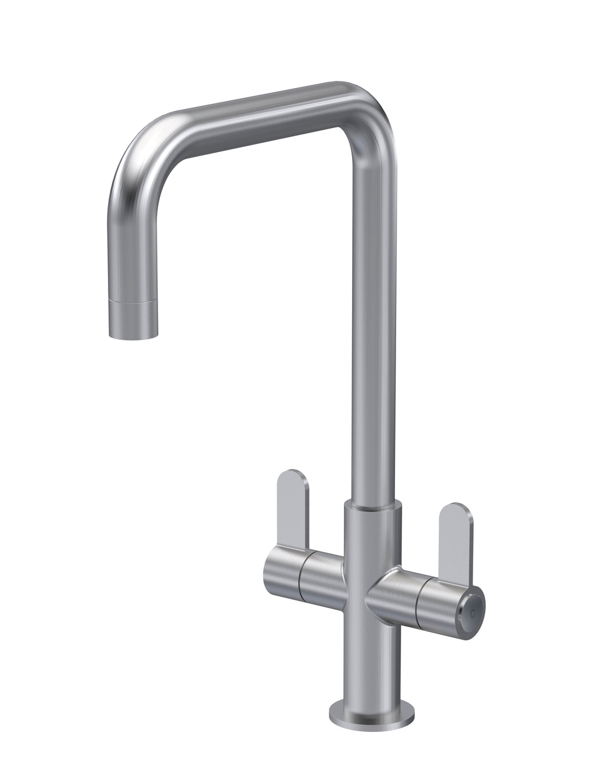 Modern Splash Kosi Brushed Nickel Twin Kitchen Mono Basin Mixer