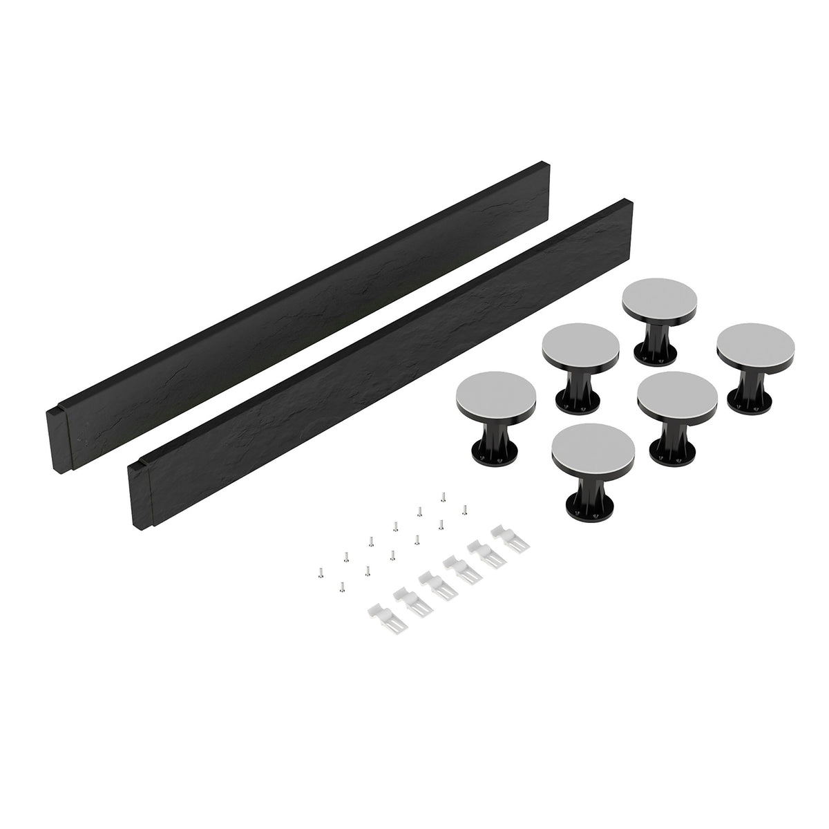 700mm Square Grey Slate Leg Set With Plinth, Legs, Clips & Screws