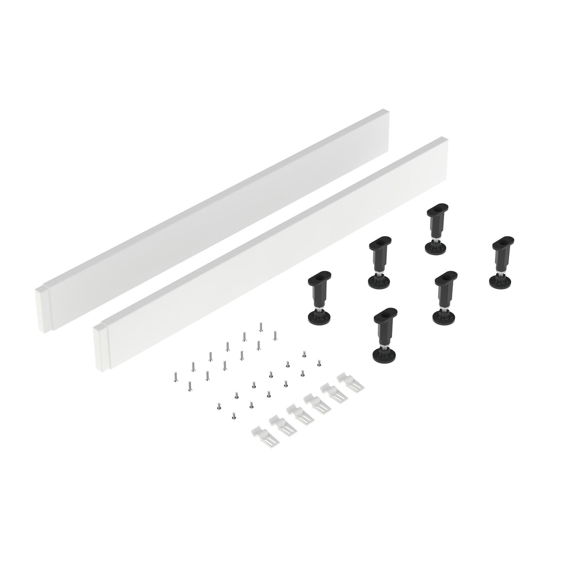 1000mm European White Leg Set With Plinth, Clips & Screws