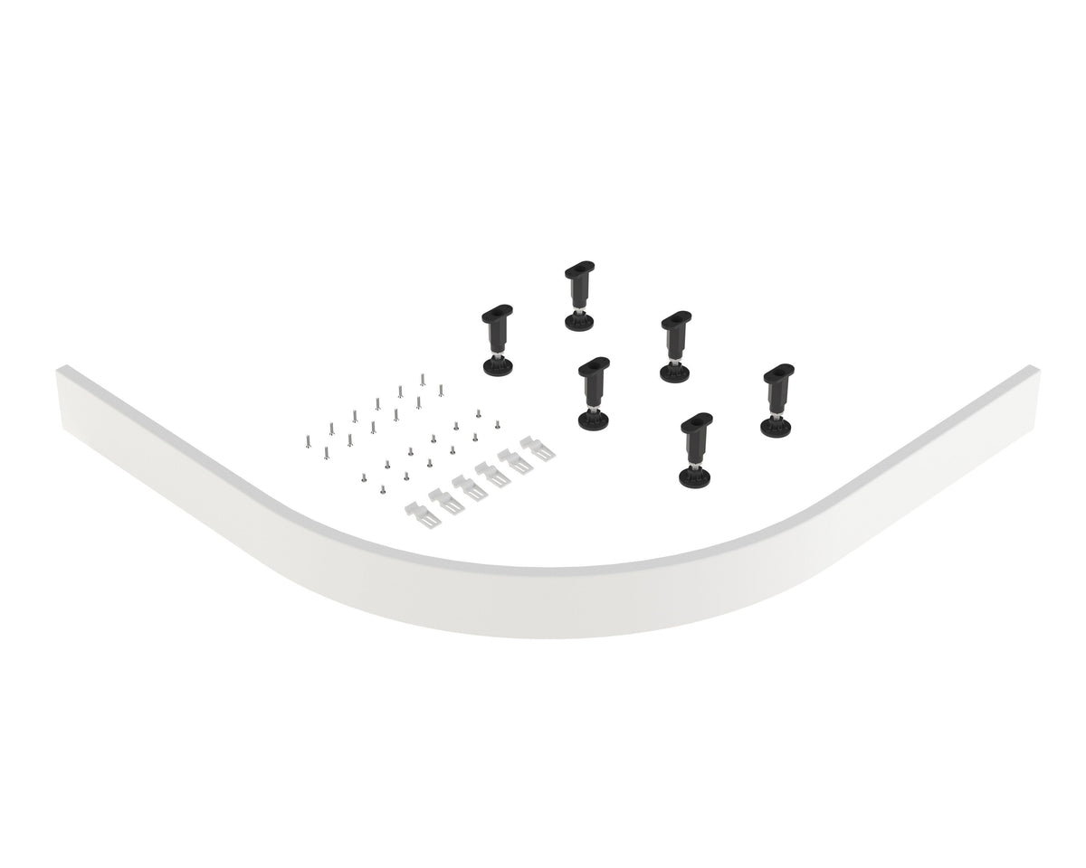 1000mm White Curved Leg Set & Plinth Kit