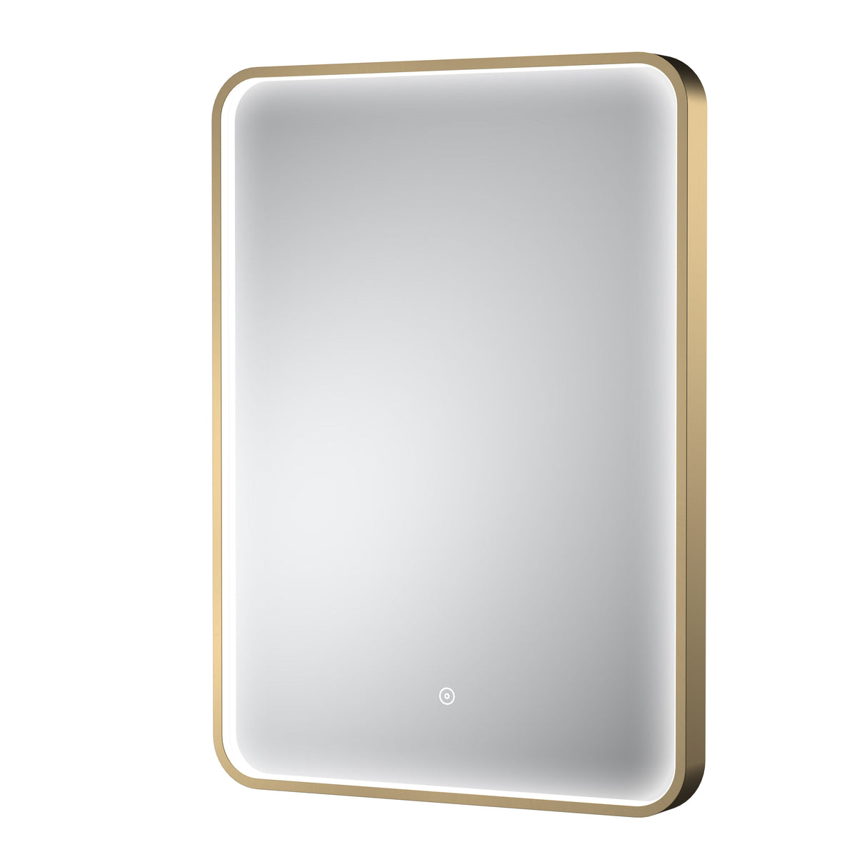 Pictor 500 x 700mm Brushed Brass Inset Frame LED Mirror