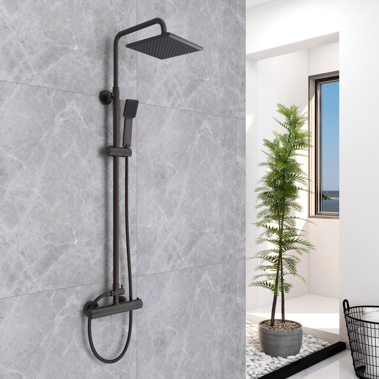 Modern Splash Thermostatic Shower