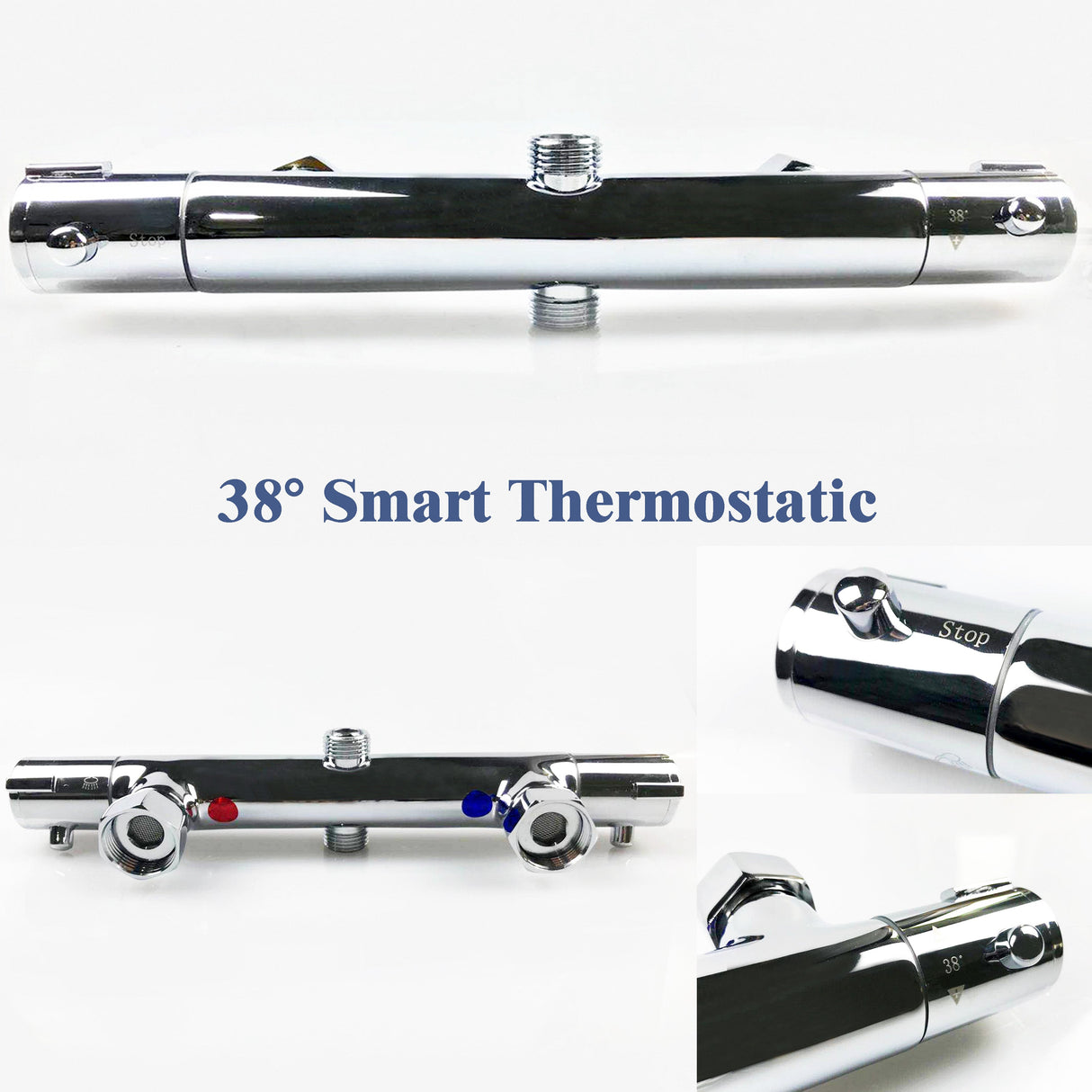 Modern Splash Chrome Thermostatic Shower Mixer