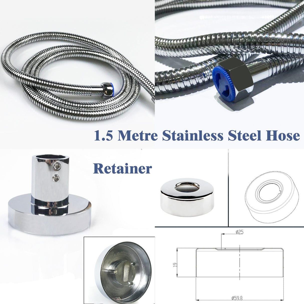 Modern Splash Chrome Thermostatic Shower Mixer