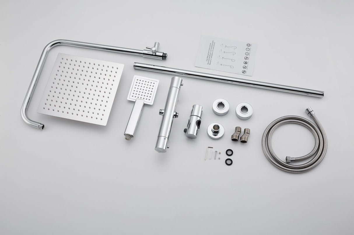 Modern Splash Chrome Thermostatic Shower Mixer-H-210F