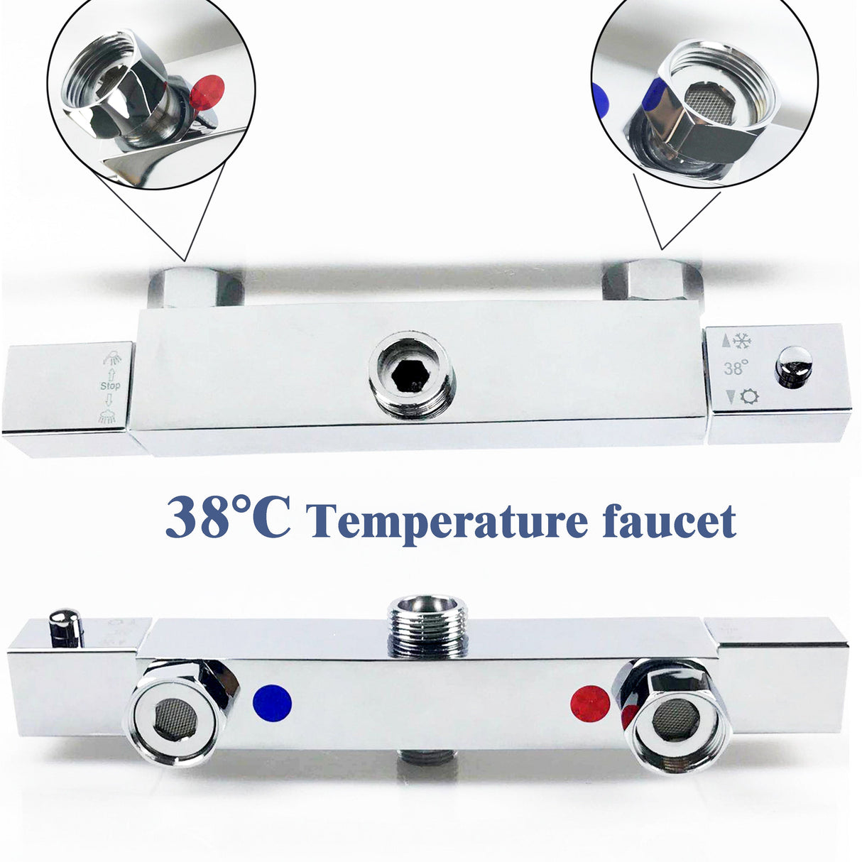 Modern Splash Chrome Thermostatic Shower Set-H-17