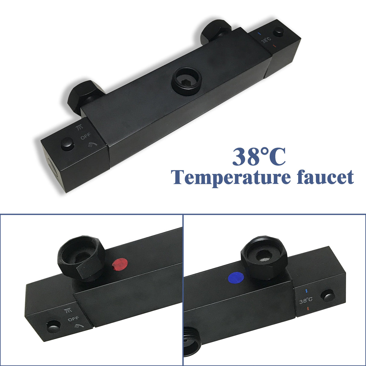 Modern Splash Chrome Thermostatic Shower Mixer-H-27H