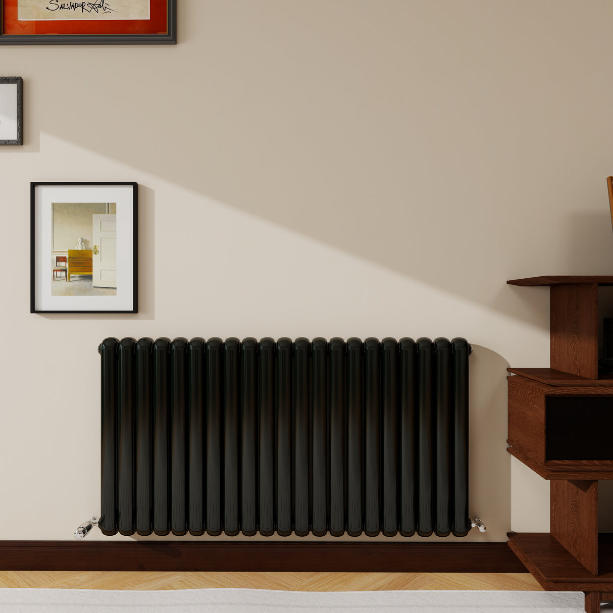 Modern Splash Vertical Round Tube Cast Iron Radiator 600x1284mm Double