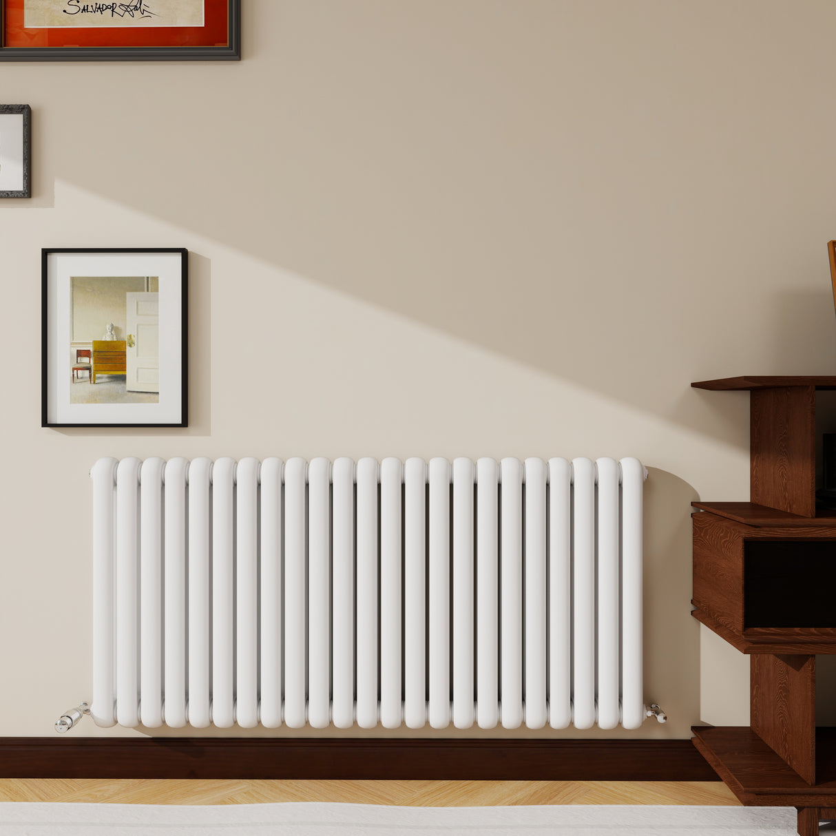 Modern Splash Vertical Round Tube Cast Iron Radiator 600x1404mm Double